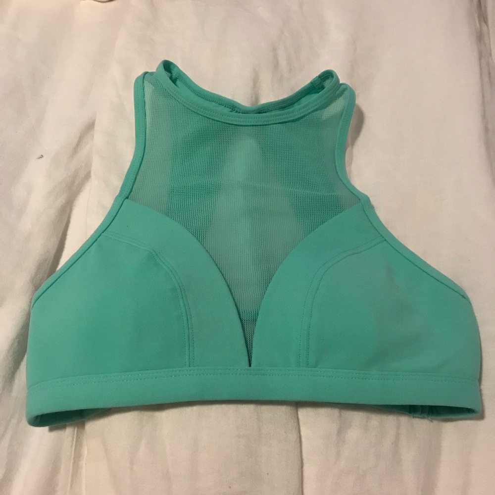 Afriel & Tabbris Mint Green Mesh Sports Bra